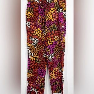 FARM Rio x Anthropologie Elodie Drawstring Floral Heart Cropped Pants Sz. S